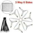 thumbnail image 4 of Correas de soporte para sábanas de 6 lados, ajustables, antideslizantes, prácticas sábanas elásticas, sujetadores ajustables para colchones, clips para sábanas ajustables para redondo/cuadrado, 4 of 4