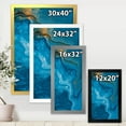 thumbnail image 4 of Designart 'Abstract Blue Marble Composition II' Modern Framed Art Print, 4 of 4