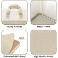 thumbnail image 4 of shiyou-Storage Cubes with Metal Frame, Pack of 4 Khaki Cube Storage Boxes, Cubby Storage Bins with Handles, Collapsible Storage Bins Square, Cube Organizer, Cube Bac de Rangement 27 x 27 x 27 cm, 4 of 4
