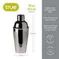 thumbnail image 3 of True Cocktail Shaker for Margarita, Martini, Mojito, Gifts, 18oz, Gunmetal, 3 of 5