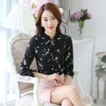 thumbnail image 2 of Women Tops for Work OL Blouses Chiffon T-Shirt Fall Long Sleeve Tee Girl Shirt, 2 of 2