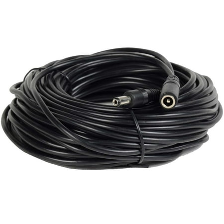 Camera Plug - VideoSecu 50ft 12V DC Power Adapter Pigtail Plug Extension Cable 2.1mm x 5.5mm for CCTV Surveillance Camera W3J