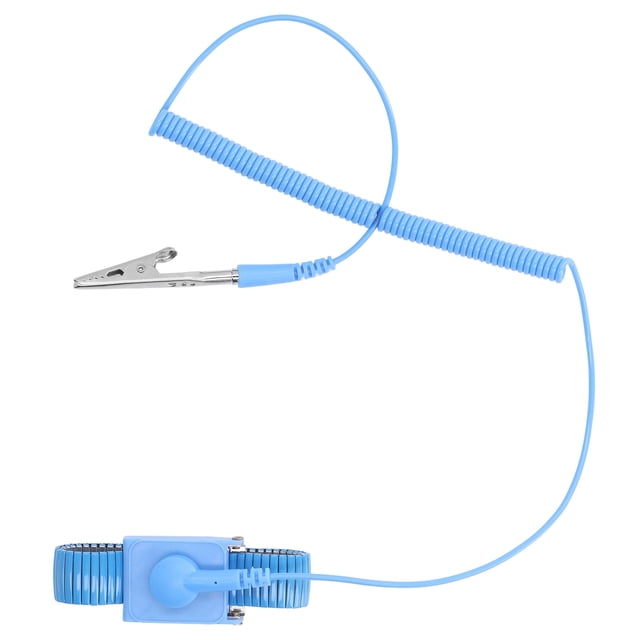 LUCKDANO Anti Static Bracelet, Anti Static Wristband ESD Wrist Strap Grounding with 1.8m Long Wire Adjustable Design for Workshop Electronics Protection