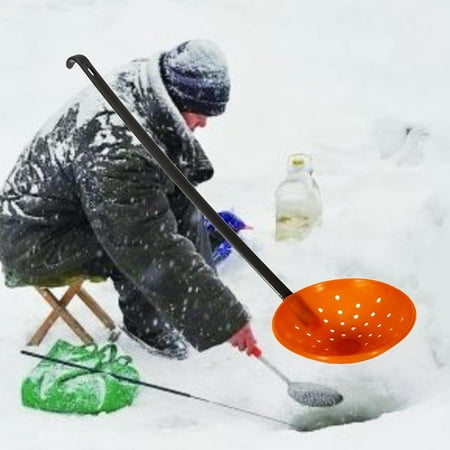 ziyahi Ice Scooper Slush Skimmer Durable Net Spoon Fish Keeper PP Spoon  Winter Fishing