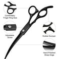 thumbnail image 2 of ZDM Professional Dog Grooming Scissors Set Stainless Steel Dog Grooming Kit - Thinning, Curved Scissors and Comb for Dog Cat Pet (Black 5 in1), 2 of 6