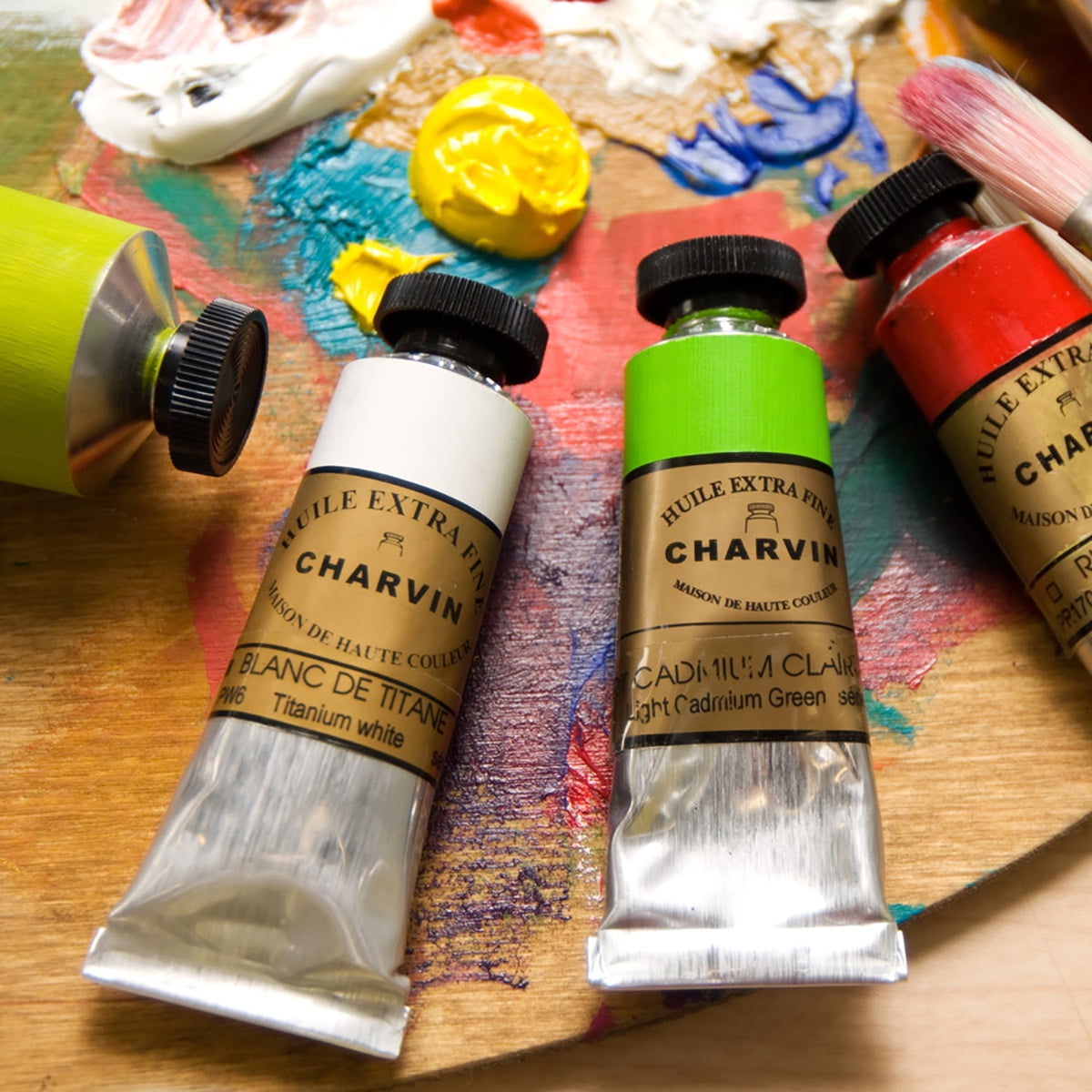 Charvin Extra Fine Professional Celadon Green Artist Oil Paint 150ml - Triple-Milled for Smoothness, Rich Creamy Texture, Poppy Oil-Based, Light-Fast, Handmade Oil Color Paints for Professionals