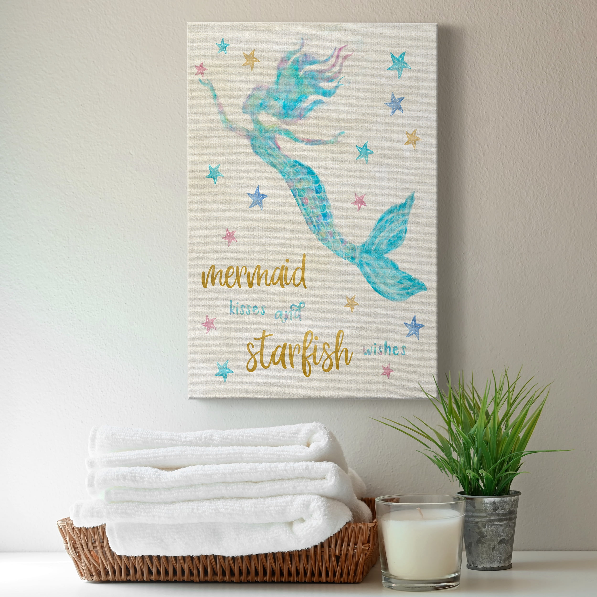 Mermaid Kisses Premium Gallery Wrapped Canvas - Ready to Hang - 8 x 12