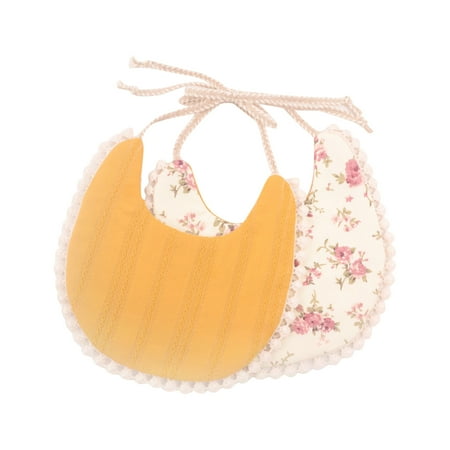 

Gureui Newborn Infant Baby Boy Girl Drool Bibs 3 Ply Drooling Teething Feeding Super Absorbent Bibs Back Straps Tie Dot/Strap Tassel Bibs