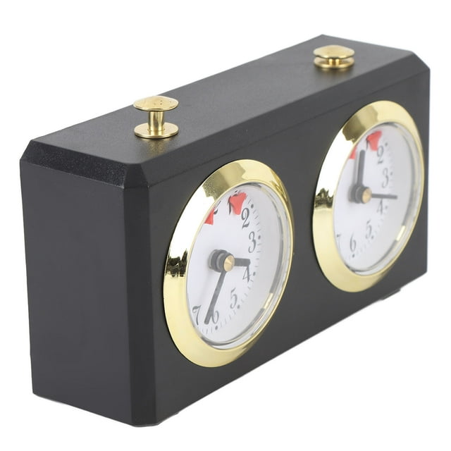 Retro Analog Chess Clock Timer, Wind Up Mechanical Chess Clock with Large Easy to Read Dials, Professional Competition Mechanical Chess Timer, No Battery Needed