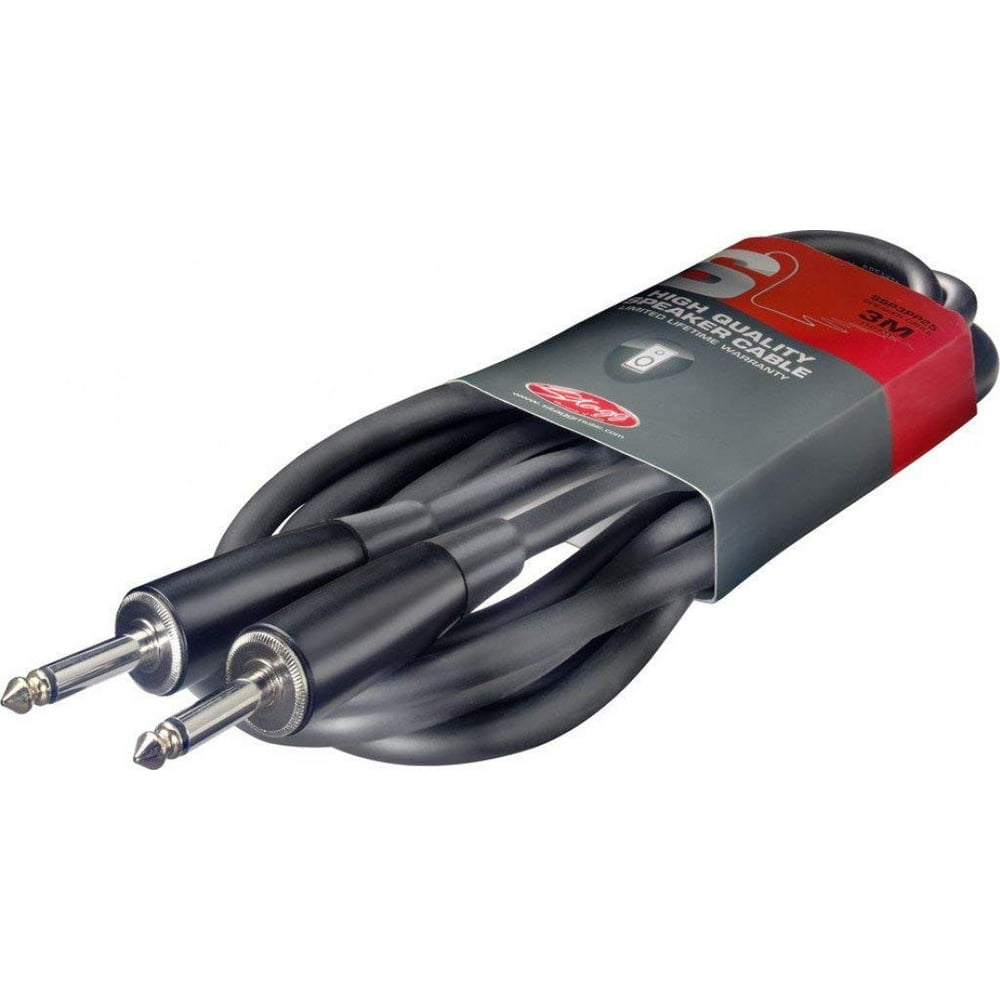 Stagg 20ft. 14GA Professional PA Speaker cable 1/4" plus 1/4" plug 