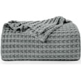 thumbnail image 1 of Manta Utopia Bedding de algodón con forma de gofre, 300 g/m², color gris frío, 90 cm, 1 of 8