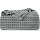thumbnail image 1 of Manta Utopia Bedding de algodón con forma de gofre, 300 g/m², color gris frío, 90 cm, 1 of 8