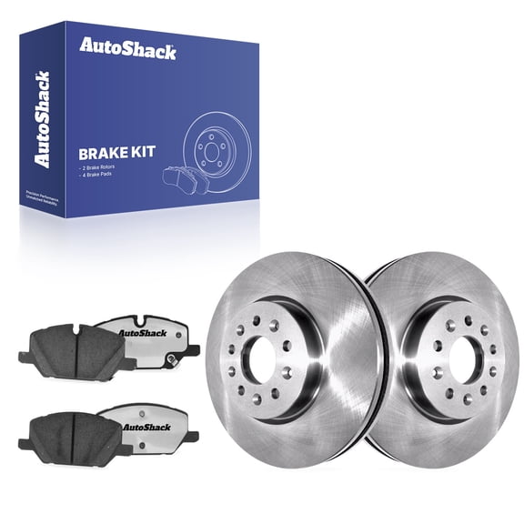 AutoShack Front Vented Brake Rotors   Ceramic Pads 6-PC Brake Kit Replacement for 2020-2021 Chevrolet Equinox 2020-2021 GMC Terrain 12.64" (321 mm)