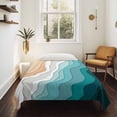 thumbnail image 4 of Teal Green Large Tapestry for Bedroom Wall Hanging Tapestry,Geometric Brown White Beach Waves Gradient Ceiling Backdrop Tapestries Poster Blanket Wall Decor for Teens Room Living Room Dorm 100" x 59", 4 of 8