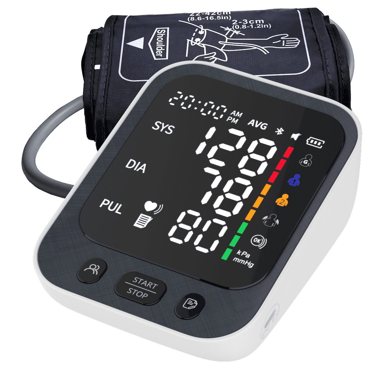 ABMD Adjustable Cuff LED Upper Arm Blood Pressure Monitor
