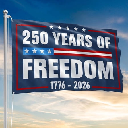 250 Years Freedom USA Flag, 4th Of July Flag, 1776-2026 Eagle Betsy Ross Flag, American History Patriotic 12x18 POLE NOT INCLUDED Garden Flag