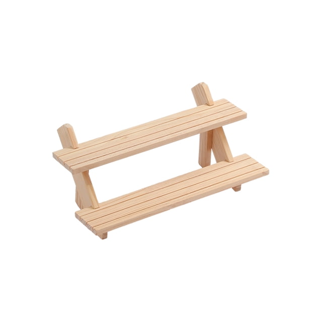 tredstone Durability Wooden Display Stand Exquisite Craft For Displaying Rings In Jewelry Boutiques Large 2 Layers 1Set