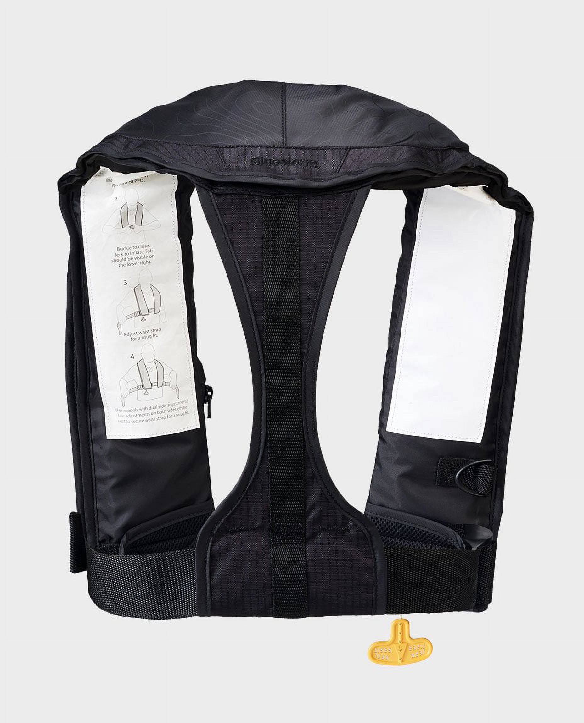 Bluestorm Gear Stratus 35 Inflatable PFD Life Jacket (Apex Black) | US Coast Guard Approved Automatic/Manual Life Vest for Adults