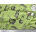 thumbnail image 2 of Soimoi Green Moss Georgette Fabric Lavender,Bottle & Mortar And Pestle Kitchen Fabric Prints By Yard 42 Inch Wide, 2 of 3