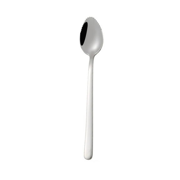 FACEGA Serrated Edge Spoon,Rust-Resistant Dessert Spoon,Versatile Kitchen Tool Stainless Steel Spoon