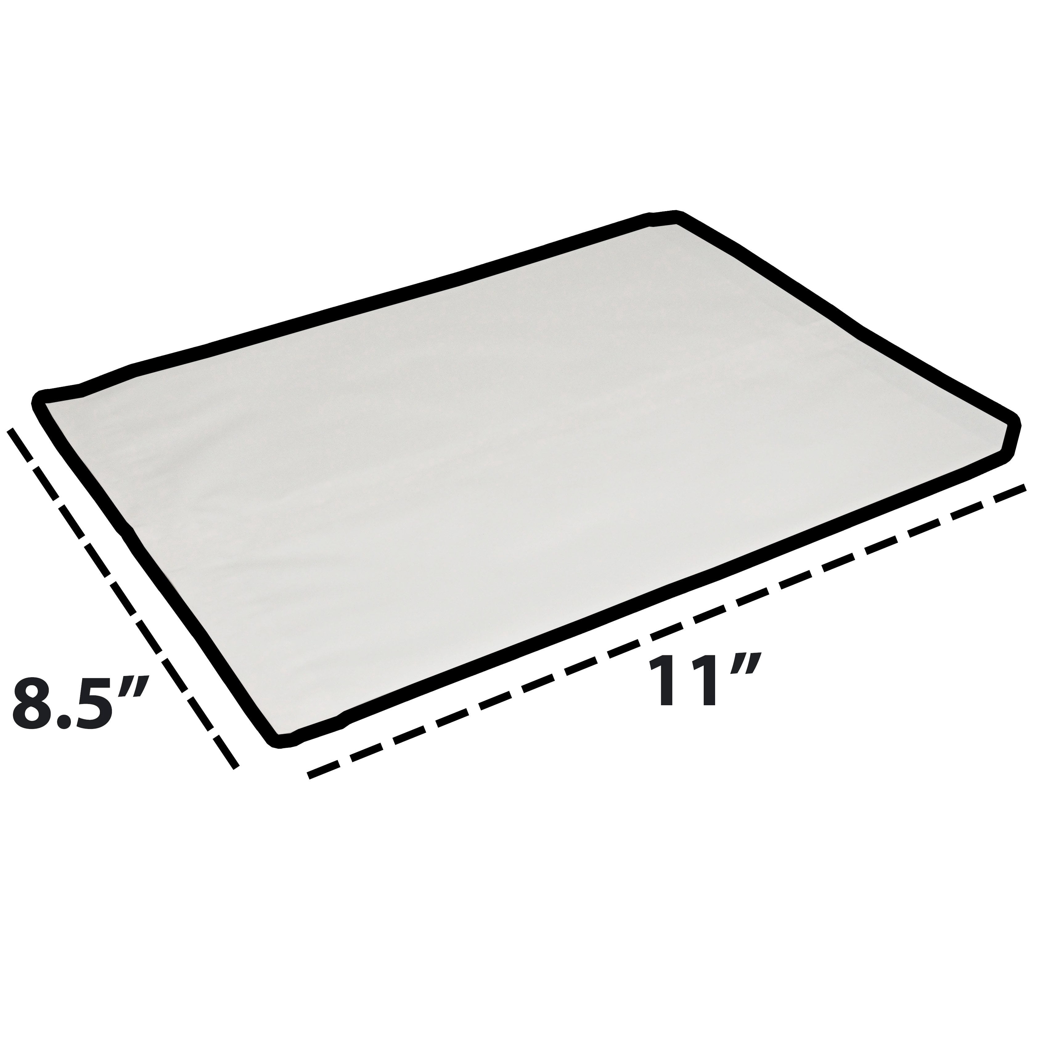100 Qty 8.5" x 11" Decorative Flat Paper Gift Bags - Plain White Kraft Bags - for Sales/Treats/Parties Cookies/Gifts - N'icePackaging