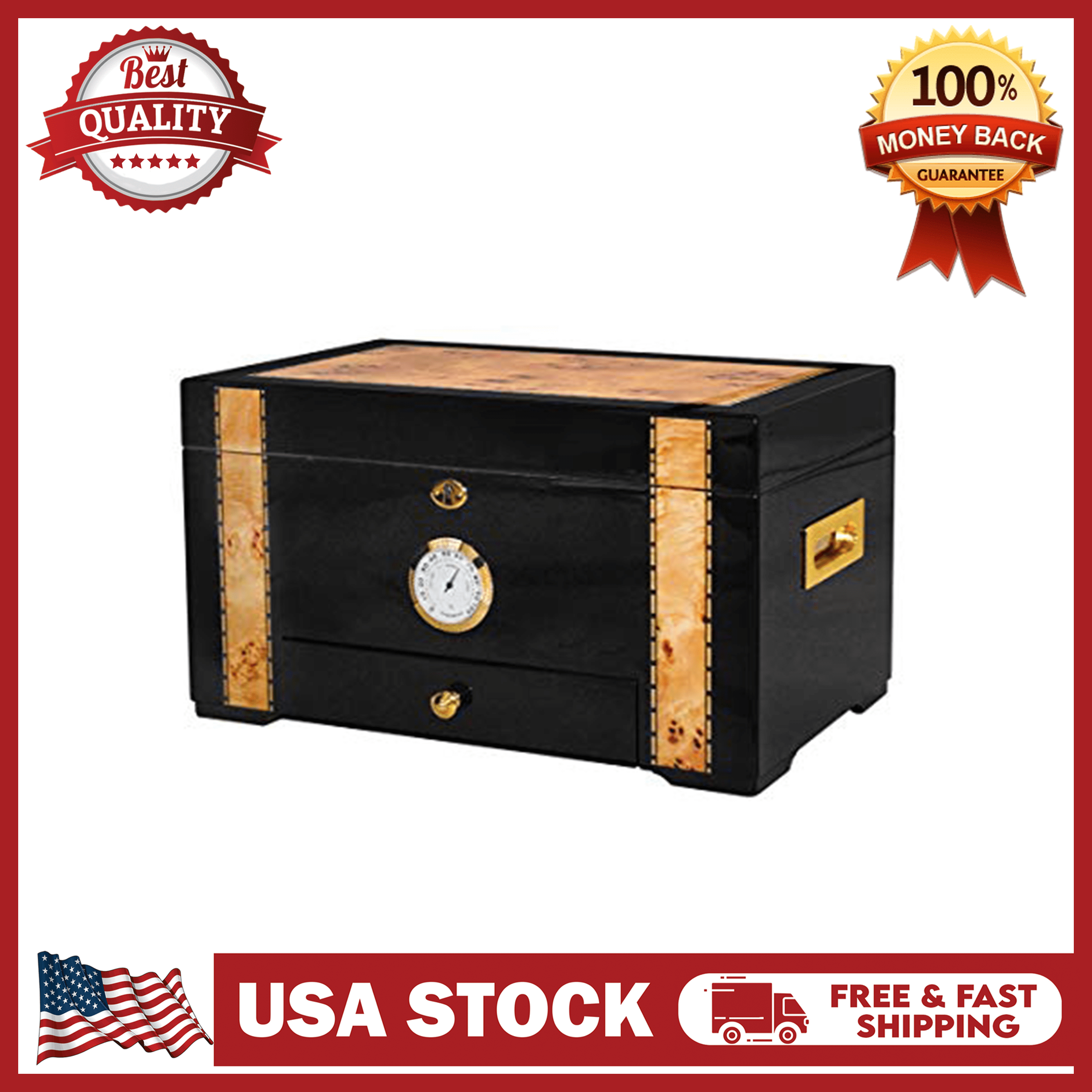 69Bourbons Cigars Humidor Humidor Cigar Box for 150 Cigars Cigar Box