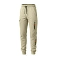 thumbnail image 6 of Resicozy Womens Sweatpants Cargo Baggy Athletic Jogger with Zip Up Pockets 2025 Casual Trendy Solid Color Pants Fall Trousers Khaki XL, 6 of 7