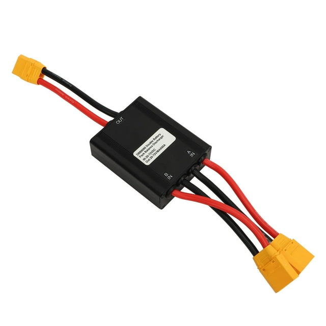 Electric Bike Dual Battery Converter, Aluminum Alloy Module for Increased Power with XT90 Connectors, 20V to 72V Support