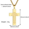 thumbnail image 3 of APSVO Football Cross Necklace for Men Stainless Steel Bible Verse Pendant with 20+2 Inch Chain First Communion Baptism Religious Sports Jewelry Gift, 3 of 6