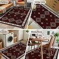 thumbnail image 5 of Kitchen Mats for Floor 3x5 Ft, Brown Boho Non Slip Area Rugs for Kitchen Bedroom Entryway, Vintage Ethnic Tribe Washable Carpet Runner Rug Floor Mats for Bedroom Home Decor Abstract Art, 5 of 9