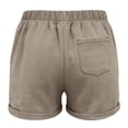 thumbnail image 4 of FASHOFT Boys Linen Shorts Summer Elastic Waist Casual Shorts for Boys with Pockets Khaki 12-13 Years, 4 of 5