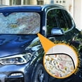 thumbnail image 3 of Yayeee Car Windshield Sun Shade Universal Fit Front Visor Protector, Watercolor Wildflowers, 3 of 8
