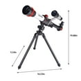 thumbnail image 4 of Astronomical Telescope For Kids, Beginner Telescope With Tripod, Children's Space Science Gift With Star Finder And 20x 30x 40x Optical Glass Eyepieces, Red Stable Plastic Body, 4 of 9