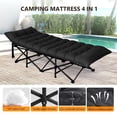 thumbnail image 3 of Folding Camping Cots For Adults Grey & Black With Thick Removable Mattress, 3 of 8