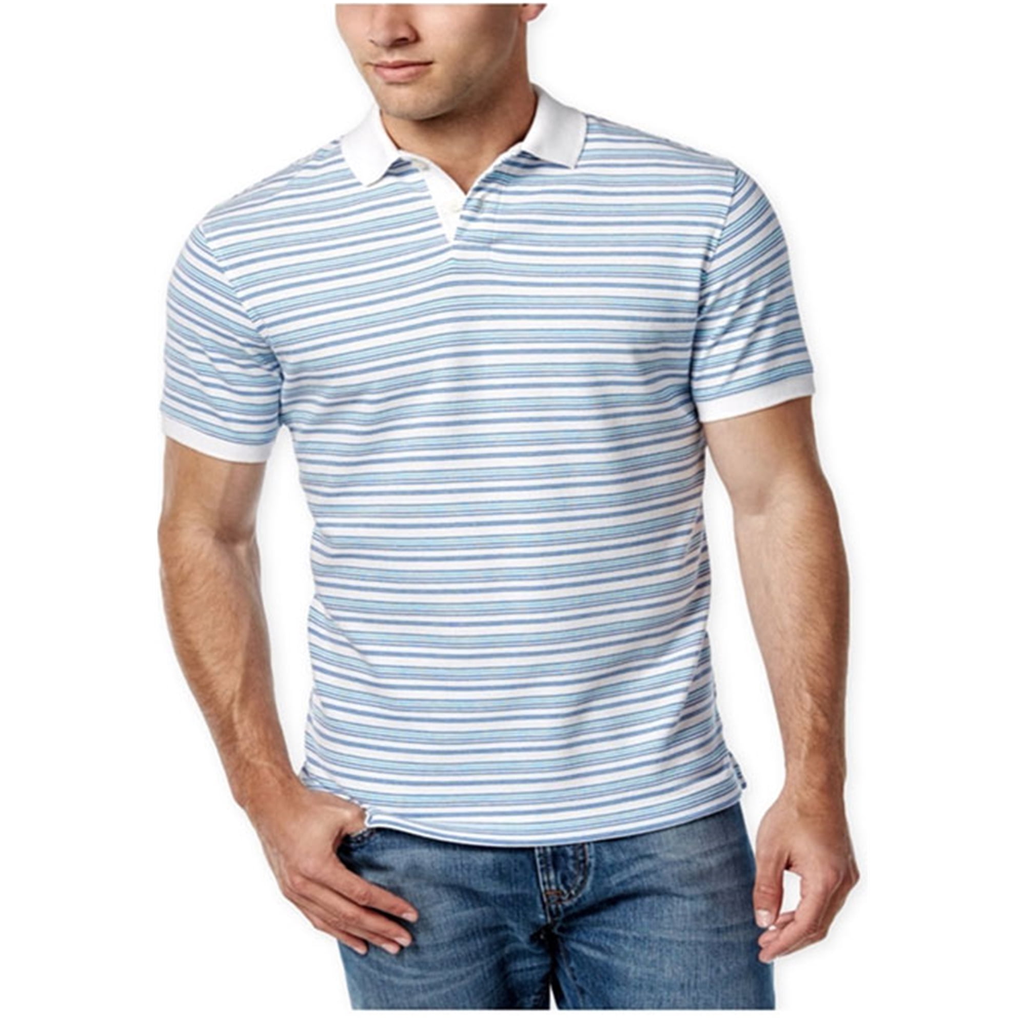 Club Room Mens Stripe Rugby Polo Shirt 