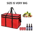 thumbnail image 2 of Extra Large Insulated Food Delivery Bag, Hot & Cold Meal Carrier Bag, Catering/Doordash Pizza Warmer, Grocery Tote, Cooler Bag, 2 of 6