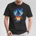 thumbnail image 2 of Vintage Outer Wilds Text Moon Mountain Forest Tree House Sun Graphic T-Shirt – Retro Nature Adventure Video Game Inspired Tee for Fans, 2 of 3