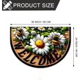 thumbnail image 2 of Flower Doormats Semicircular Printed Floor Mat Entrance Door Mat Bathroom Door Mat (Blue), 2 of 2