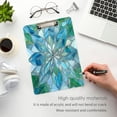 thumbnail image 5 of Plastic Clipboard Acrylic Hanging Clip Board with Gold Low Profile Office School Supplies 12.5x9 Blue Green Floral Stained Glass, 5 of 9