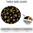 thumbnail image 6 of Elastic Edge Sunflower Round Tablecloth, Water-Resistant and Fade-Resistant Cover for 44-52 Inch Tables, Indoor Outdoor Use, 6 of 7