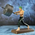 thumbnail image 2 of Figura de Anime Roronoa Zoro de One Piece, 24cm, Pvc, doble cabeza reemplazable, figura de Zoro para Fitness, mancuerna, espada de madera para niños, regalos, 2 of 4