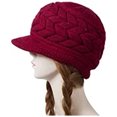 thumbnail image 2 of OJSFQUFP Womens Winter Hat Warm Knitted Slouchy Wool Hats Cap with Visor, 2 of 5