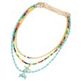 thumbnail image 1 of 3 Pcs Collier Bohème à Perles Collier Ananas Étoile Collier Perlé Pendentif Boho, 1 of 10