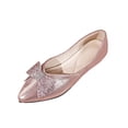 thumbnail image 3 of Domzle Flats for Women Pointed Toe Fashion Wedding Shoes Work Casual Slip-On Dress Shoes Women Comfortable Dressy Flat Pink, 3 of 8