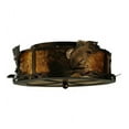 thumbnail image 4 of Meyda Tiffany 110601 Leaping Bass 2 Light 18" Wide Semi-Flush Drum Ceiling Fixture -, 4 of 5