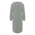 thumbnail image 4 of Wang6 Womens Plus Size Full Zip Hooded Cardigan Black Long Sleeve Long Coat Jacket Lightweight Hoodies Loose Fit Fall Long Outwear Tops with Pocket GY2 XL, 4 of 5
