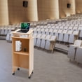 thumbnail image 4 of Mobile Presentation Stand Moveable Lectern Podium Stand, Portable Podium Pulpits Church Pulpit with Wheels, 4 of 15