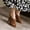 Brown, variant on AXXD Black Sandals for Women Summer Large-size Chunky Heel With High Heel For Women