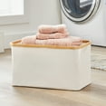 thumbnail image 2 of Better Homes & Gardens Collapsible Ivory Laundry Basket, 2 of 7