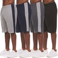 thumbnail image 3 of Essential Elements 4 Pack: Men's Active Performance Athletic Sports Workout Gym Casual Knit Basketball Shorts with Pockets Set G, Small, 3 of 7